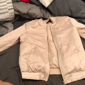 Forever 21 light pink bomber jacket